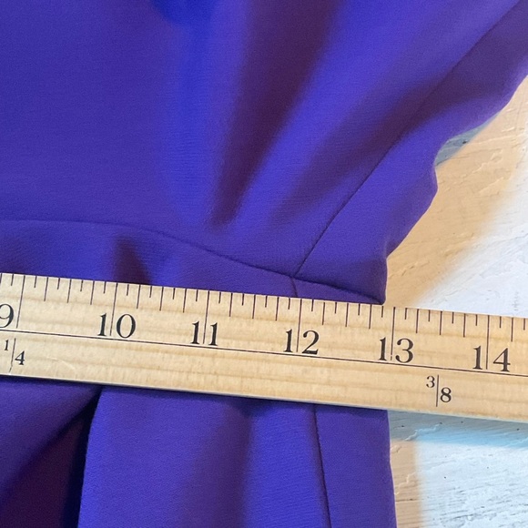 French Connection Pants Whisper Flare Purple Cobalt Blue 70s Violet Sze 4 NWOT - Picture 10 of 11